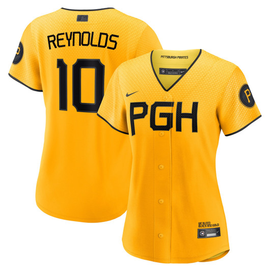 Bryan Reynolds #10 Pittsburgh Pirates Nike Women'S City Connect Limited Player Jersey - Gold