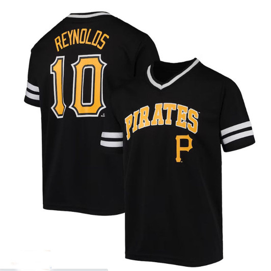 Bryan Reynolds #10 Pittsburgh Pirates Player Logo Baseball Jerseys Limited Jersey - Black