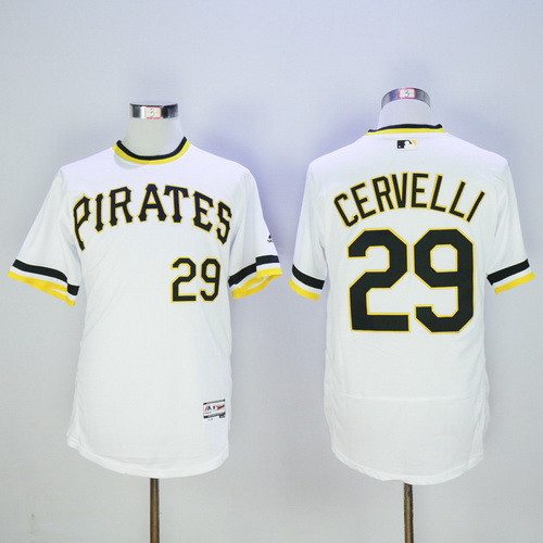 Francisco Cervelli #29 Pittsburgh Pirates Majestic Mens 2016 Pullover Flexbase Limited Baseball Jersey - White