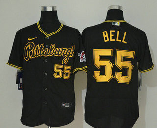 Josh Bell #55 Pittsburgh Pirates Nike Mens Limited Flex Base Jersey - Black