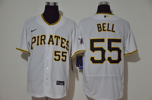 Josh Bell #55 Pittsburgh Pirates Nike Mens Limited Flex Base Jersey - White