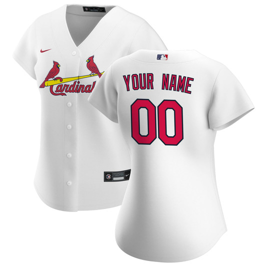 St. Louis Cardinals Nike Replica Replica Women's Home Replica Custom Jersey - White