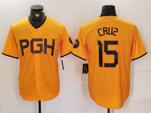 Oneil Cruz #15 Pittsburgh Pirates 2023 City Connect Baseball Jer Limited Jersey - Yellow