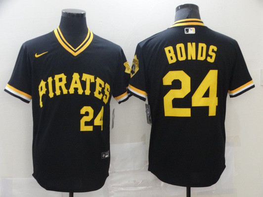 Pittsburgh Pirates #24 Nike Men 2021 Bonds Limited Jersey - Black