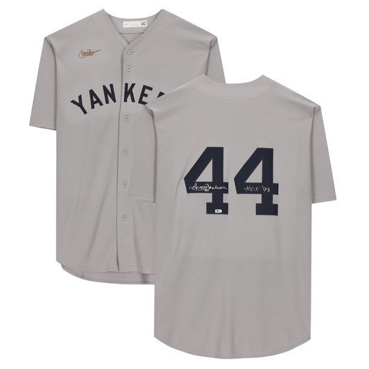 Reggie Jackson New York Yankees Fanatics  Autographed Gray Nike Replica Replica Replica Jersey with "HOF 93" Inscription