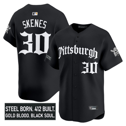Pittsburgh Pirates Men Gothic City Edition Vapor Premier Limited Jersey - Steel