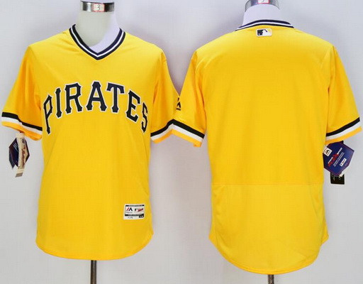 Pittsburgh Pirates Mens 2016 Blank Flexbase Limited Player Jersey - Yellow