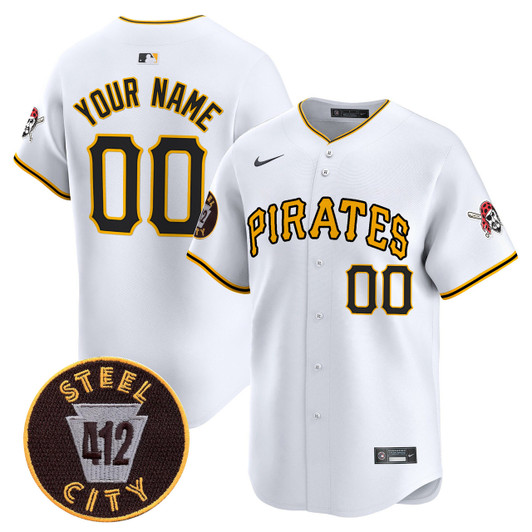 Pittsburgh Pirates Patch Vapor Premier Limited V3 Custom Jersey