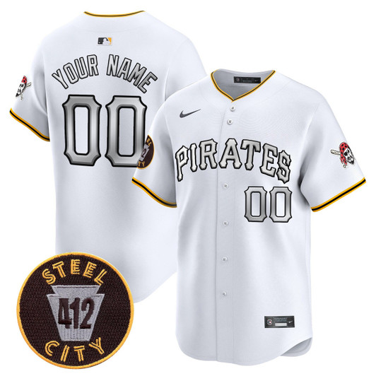 Pittsburgh Pirates Patch Vapor Premier Limited V6 Custom Jersey