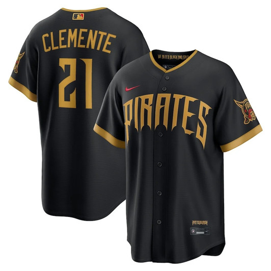 Roberto Clemente #21 Pittsburgh Pirates 2026 City Connect Stadium Limited Jersey - Black