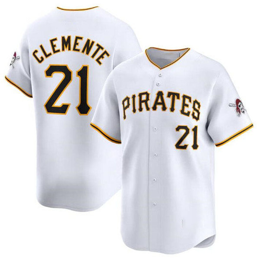 Roberto Clemente #21 Pittsburgh Pirates Home Limited Baseball Jer Jersey - White