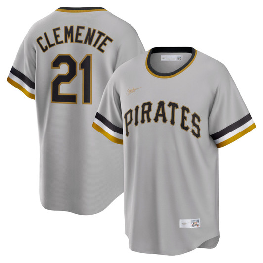 Roberto Clemente #21 Pittsburgh Pirates Nike Men'S Road Cooperstown Limited Player Jersey - Gray