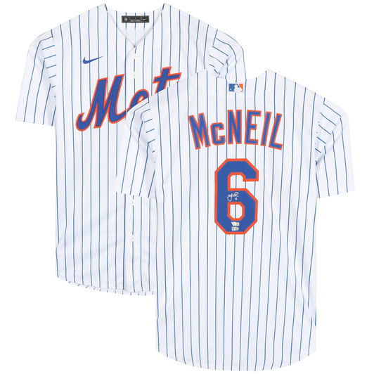 Jeff McNeil New York Mets Fanatics  Autographed White Nike Replica Replica Replica Jersey