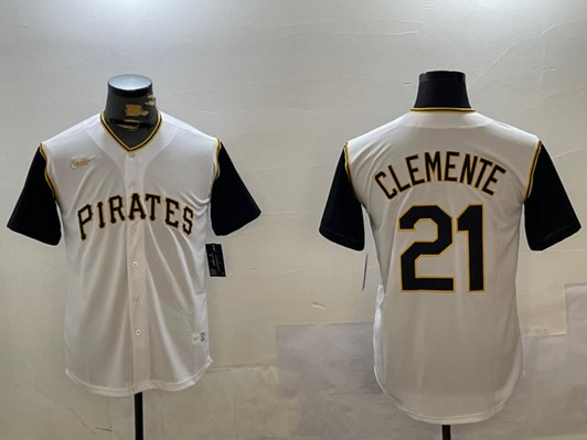 Roberto Clemente #21 Pittsburgh Pirates Limited Throwback Jersey - White