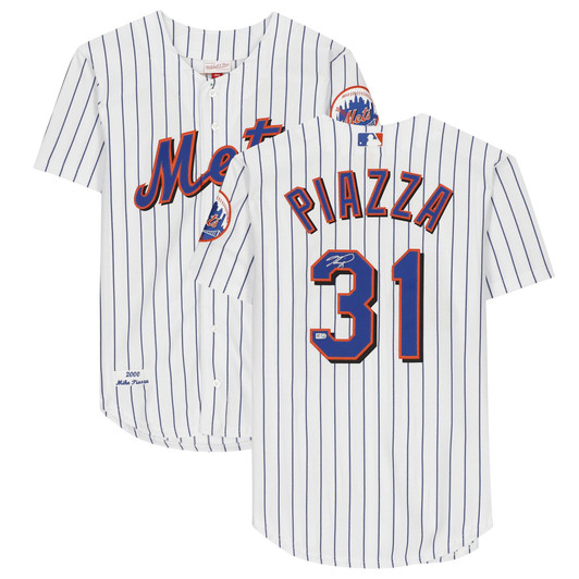 Mike Piazza New York Mets Fanatics  Autographed Mitchell and Ness Cooperstown Collection Pinstripe  Jersey