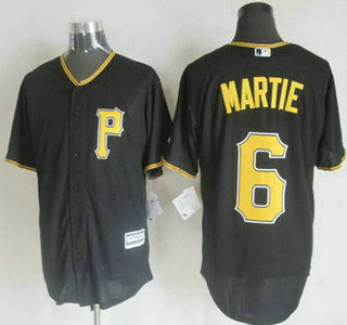 Starling Marte #6 Pittsburgh Pirates Mens 2015 Alternate Limited Cool Base Jersey - Black