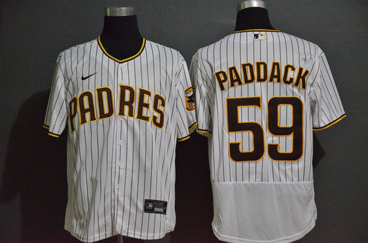Chris Paddack #59 San Diego Padres Nike Mens Pinstripe Limited Flex Base Jersey - White