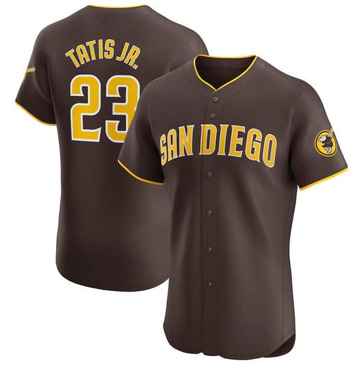 Fernando Tatis Jr #23 San Diego Padres . Road Elite Stitche Player Jersey - Brown