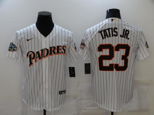 Fernando Tatis Jr #23 San Diego Padres . Throwback Limited Jersey - White