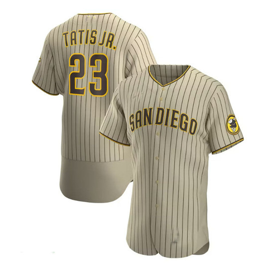 Fernando Tats Jr #23 San Diego Padres . Alternate B Authentic Player Jersey - Tan