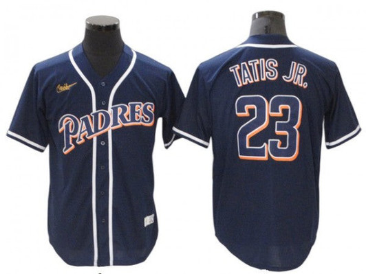 Fernando Tats Jr #23 San Diego Padres . Cooperstown Limited Jersey - Navy