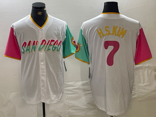 Ha Seong #7 San Diego Padres 2023 Kim City Connect Cool Base Base Limited Jersey - White