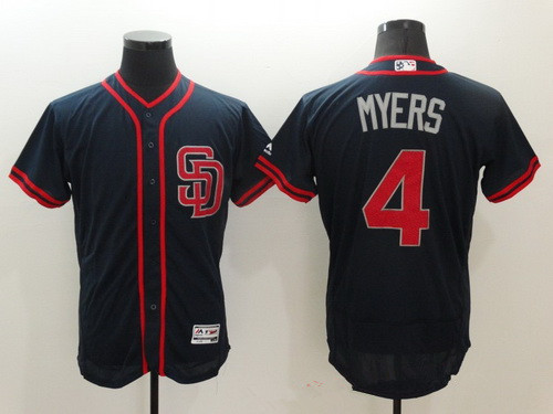 Independence Day #4 San Diego Padres Mens 2016 Wil Myers Fashion Stars Stripes Flexbase Limited Jersey - Navy Blue