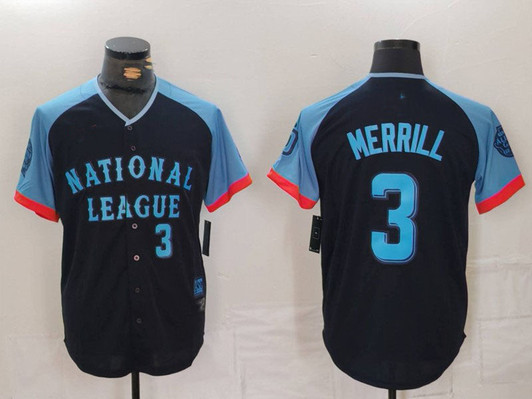 Jackson Merrill #3 San Diego Padres 2024 Number Star Limited B Jersey - Navy