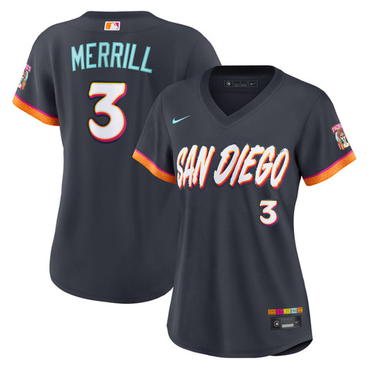 Jackson Merrill #3 San Diego Padres Nike Women'S 2026 City Connect Obsidian Stadium Limited Jersey