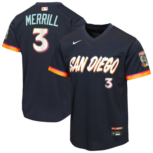 Jackson Merrill #3 San Diego Padres Nike Youth 2026 Obsidian City Connect Stadium Limited Jersey
