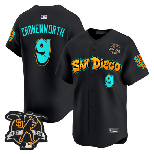 Jake Cronenworth #9 San Diego Padres Graffiti Barrio Edition Limited Jersey - Black