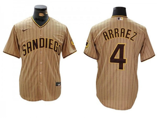 Luis Arraez #4 San Diego Padres Alternate Limited Cool Base Jersey - Sand