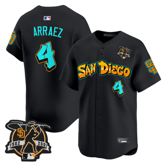 Luis Arraez #4 San Diego Padres Graffiti Barrio Edition Limited Jersey