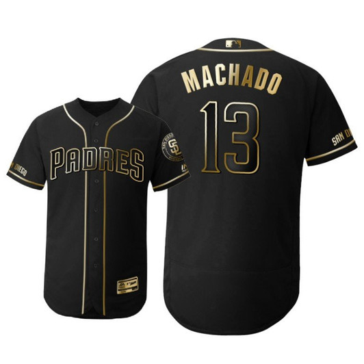 Manny Machado #13 San Diego Padres 2019 Brandedition Black Gift Padres Fans Limited Jersey - Golden