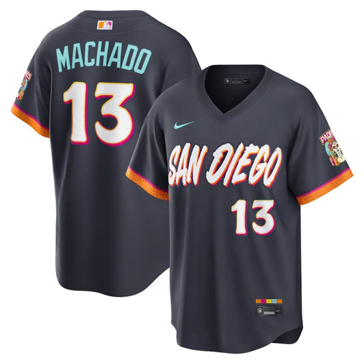 Manny Machado #13 San Diego Padres 2026 City Connect Obsidian Stadium Limited Jersey