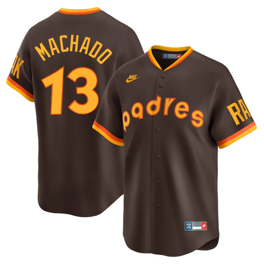 Manny Machado #13 San Diego Padres Cooperstown Limited Jersey - Brown