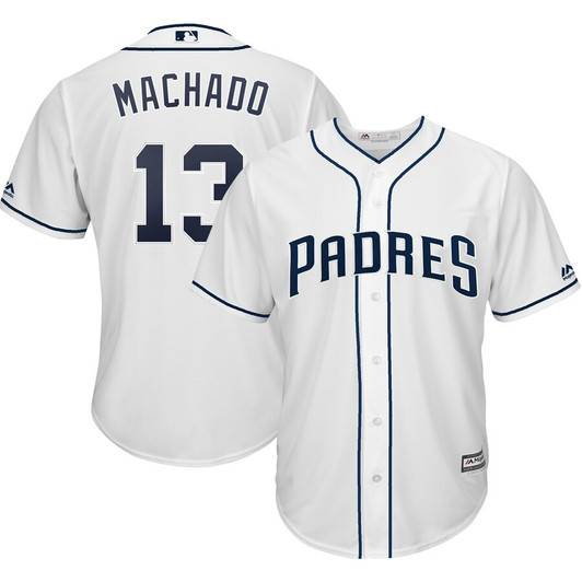 Manny Machado #13 San Diego Padres Majestic Limited Cool Base Player Jersey - White