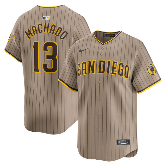 Manny Machado #13 San Diego Padres Nike Alternate Limited Player Jersey - Tan