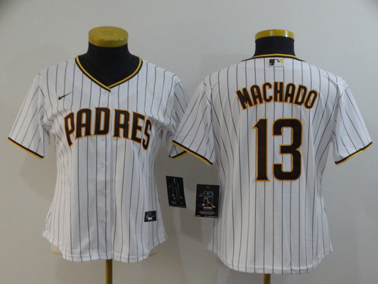 Manny Machado #13 San Diego Padres Nike Womens Limited Cool Base Jersey - White