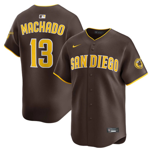 Manny Machado #13 San Diego Padres Road Limited Player Jersey - Brown