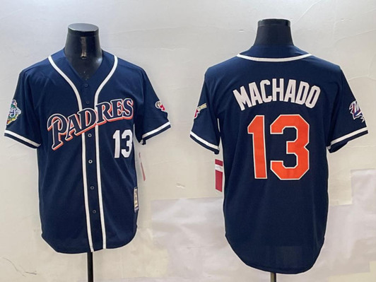 Manny Machado #13 San Diego Padres Limited Throwback Jersey - Navy