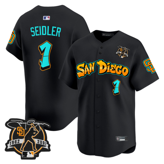 Peter Seidler #1 San Diego Padres Graffiti Barrio Edition Limited Jersey