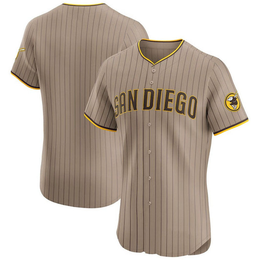 San Diego Padres Alternate Vapor Premier Elite Patch Base Jersey - Sand
