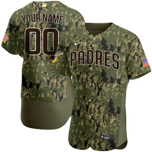 San Diego Padres Camouflage Limited Custom Jersey
