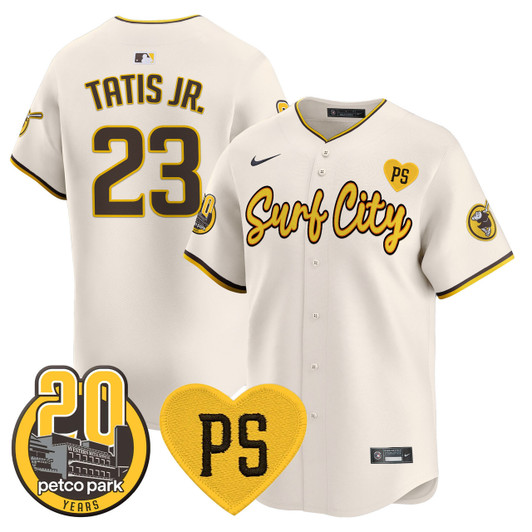 San Diego Padres Men'S 'For Peter' Petco Park 20Th Patch Vapor Premier V3 Limited Jersey
