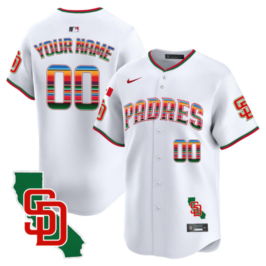 San Diego Padres Mexico California Patch Vapor Premier Limited V3 Custom Jersey