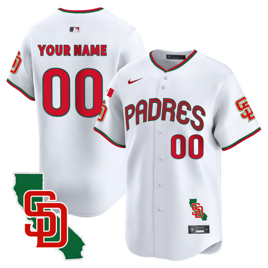 San Diego Padres Mexico California Patch Vapor Premier Limited V4 Custom Jersey