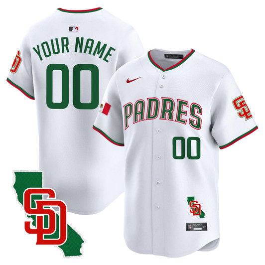 San Diego Padres Mexico California Patch Vapor Premier Limited V5 Custom Jersey