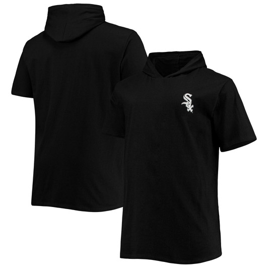Chicago White Sox Big & Tall Jersey Short Sleeve Pullover Hoodie T-Shirt - Black
