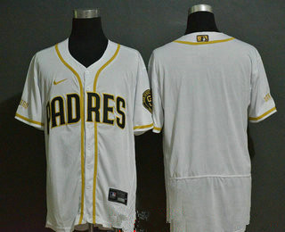 San Diego Padres Nike Mens Limited Blank Flex Base Jersey - White Golden